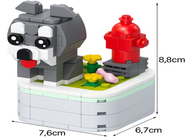 KLOCKI KONSTRUKCYJNE ZESTAW - piesek szary