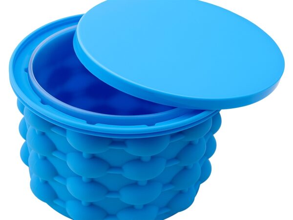 KOSTKARKA DO LODU Z WIADERKIEM NA LÓD SILIKONOWA