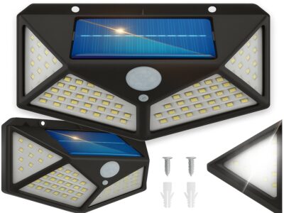 LAMPA SOLARNA CZUJNIK RUCHU ZMIERZCHU 100 LED