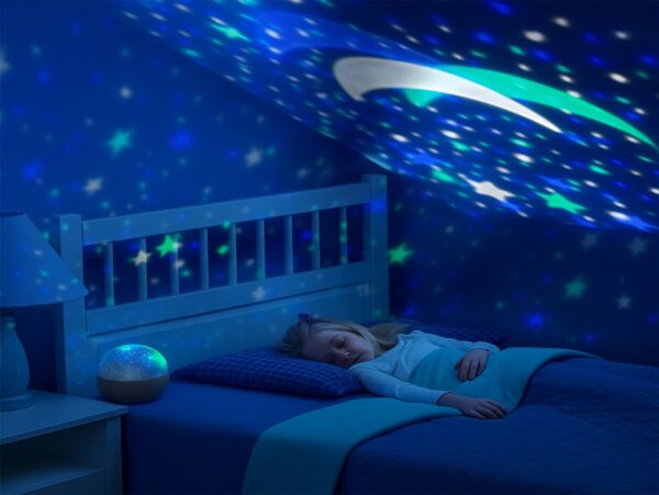 LAMPKA NOCNA NA USB KULA GWIAZDKI PROJEKTOR - fioletowy