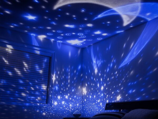 LAMPKA NOCNA NA USB KULA GWIAZDKI PROJEKTOR - fioletowy