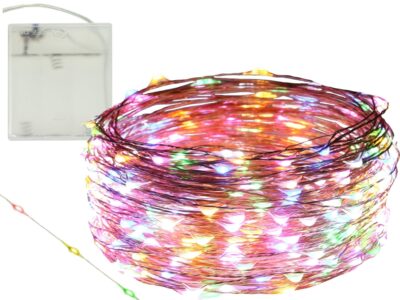 LAMPKI DRUCIKI 100 LED NA BATERIE - multikolor