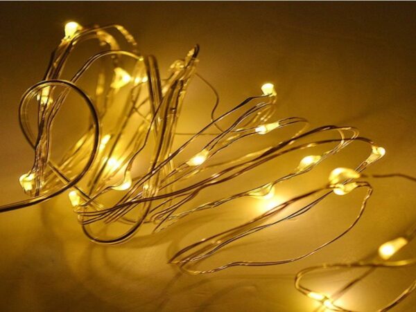 LAMPKI DRUCIKI 20 LED - biały ciepły