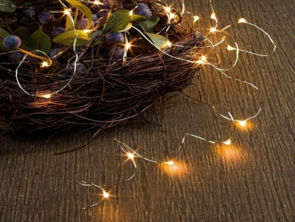 LAMPKI DRUCIKI 20 LED - biały ciepły