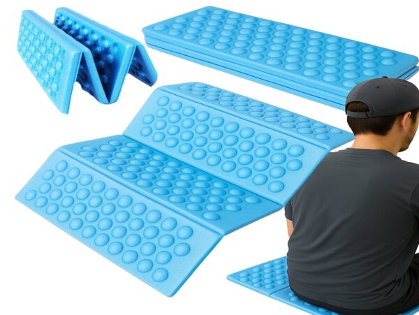 MATA DO SIEDZENIA SKŁADANA - jasny niebieski