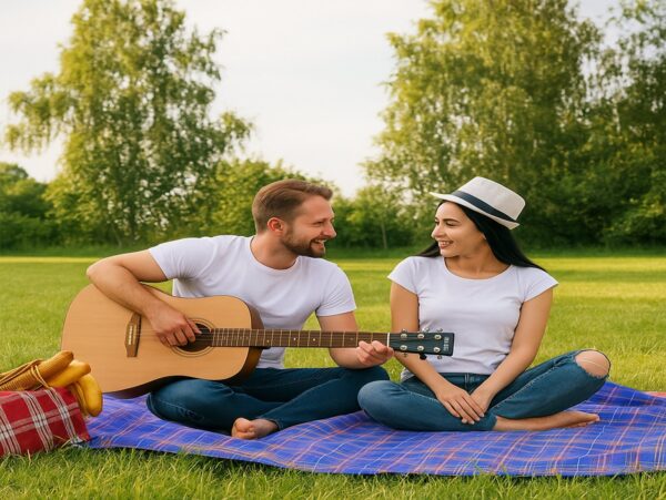 MATA PIKNIKOWA WODOODPORNA 150x200cm - niebieski