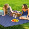 MATA PIKNIKOWA WODOODPORNA 150x200cm - niebieski