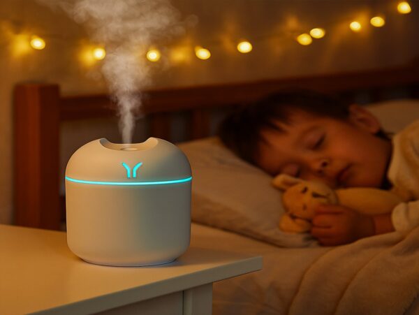 NAWILŻACZ POWIETRZA USB 250ML - kremowy