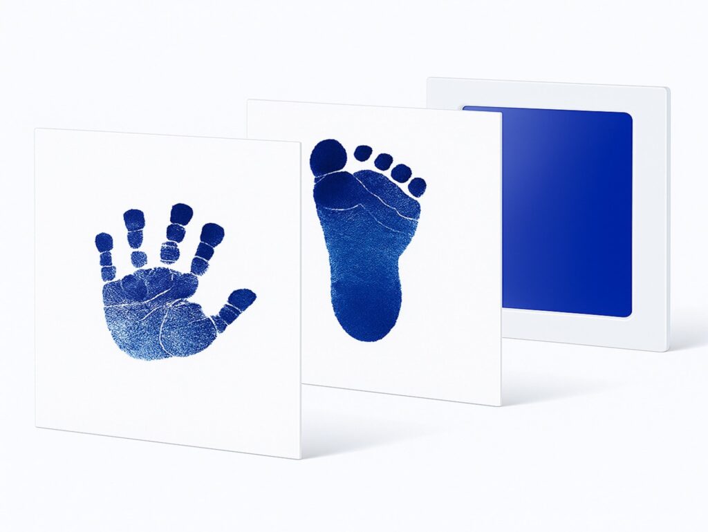 ODCISK RĄCZKI STÓPKI NIEBRUDZĄCY 15,3x10 - granatowy