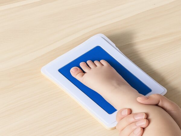 ODCISK RĄCZKI STÓPKI NIEBRUDZĄCY 15,3x10 - granatowy