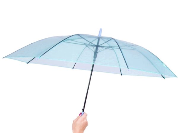 PARASOL PRZEZROCZYSTY 72cm - niebieski