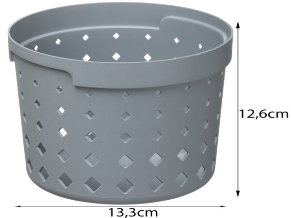 PLAST TEAM KOSZYK ORGANIZER SEOUL ROUND MEDIUM - szary