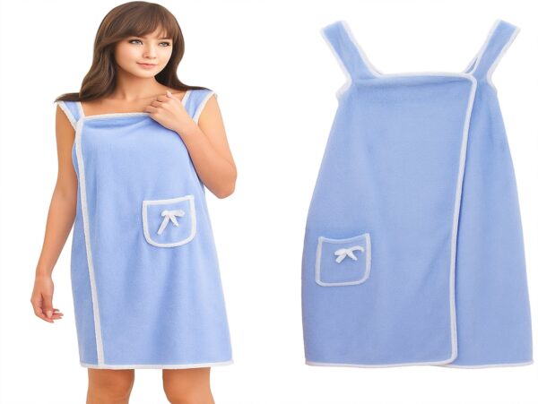 RĘCZNIK DAMSKI SZLAFROK 80x135 - jasny niebieski