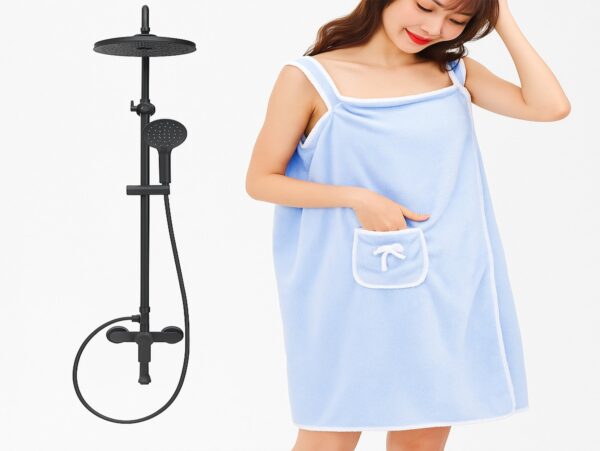 RĘCZNIK DAMSKI SZLAFROK 80x135 - jasny niebieski