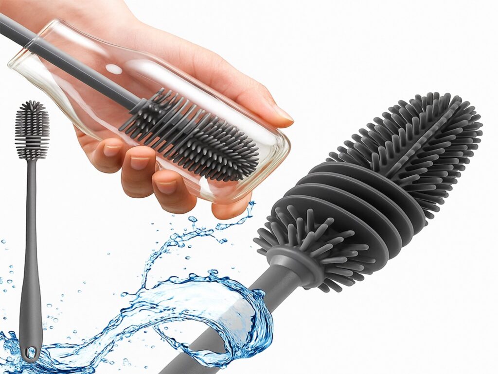 SZCZOTKA SILIKONOWA DO MYCIA BUTELEK