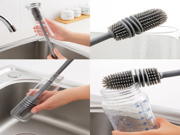 SZCZOTKA SILIKONOWA DO MYCIA BUTELEK