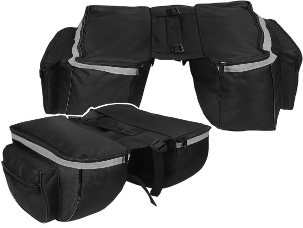 TORBA SAKWA ROWEROWA NA BAGAŻNIK - czarno-szara