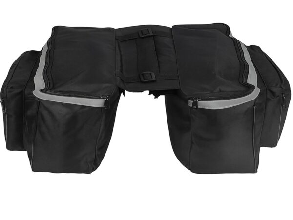 TORBA SAKWA ROWEROWA NA BAGAŻNIK - czarno-szara