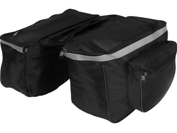 TORBA SAKWA ROWEROWA NA BAGAŻNIK - czarno-szara