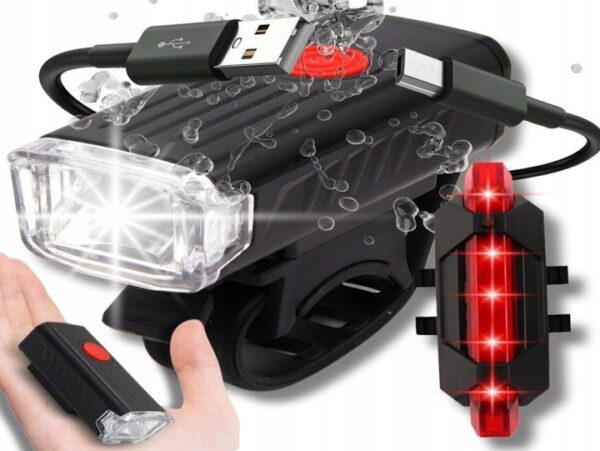 ZESTAW LAMPEK ROWEROWYCH PRZÓD TYŁ