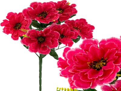 CHRYZANTEMA BUKIET 6 KWIATÓW 55cm - biało-różowy