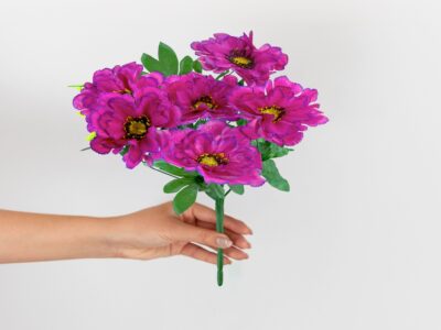 CHRYZANTEMA BUKIET 6 KWIATÓW 55cm - fioletowy