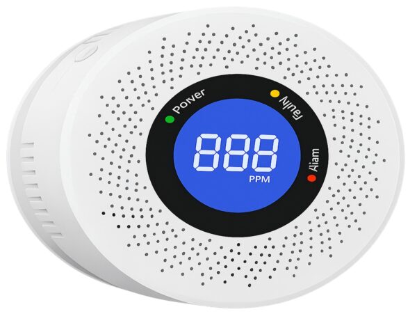 CZUJNIK CZADU DYMU TLENKU WĘGLA Z WYŚWIETLACZEM LCD