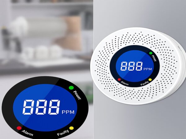 CZUJNIK CZADU DYMU TLENKU WĘGLA Z WYŚWIETLACZEM LCD