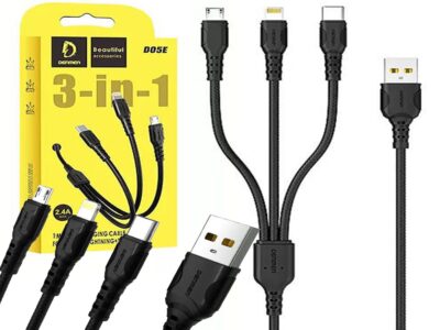 DENMEN KABEL USB 3W1 MAGNETYCZNY MICRO TYP-C IPHONE