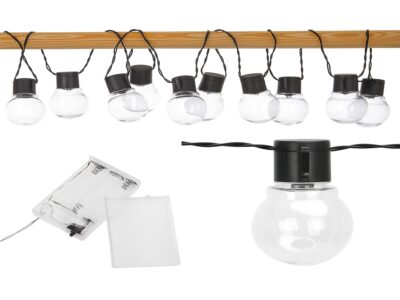 GIRLANDA ŚWIETLNA LAMPKI NA BATERIE 10xLED ŻARÓWKI