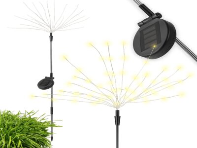 LAMPA OGRODOWA SOLARNA 90 LED DRZEWKO - ciepły biały