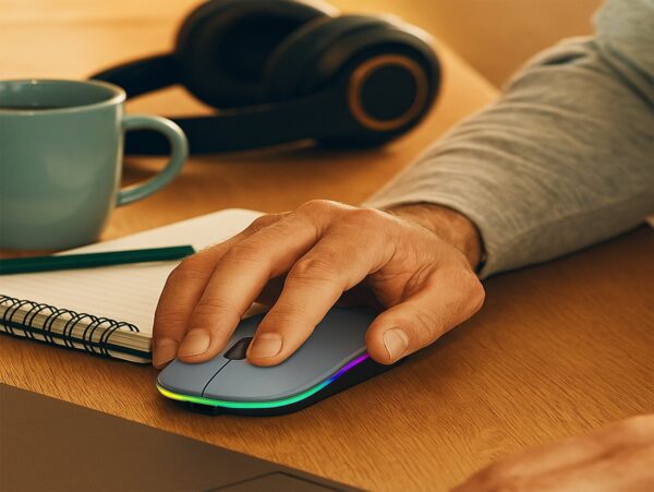 MYSZKA BEZPRZEWODOWA RGB LED 2,4G BLUETOOTH