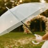 PARASOL PRZEZROCZYSTY 72cm - biały