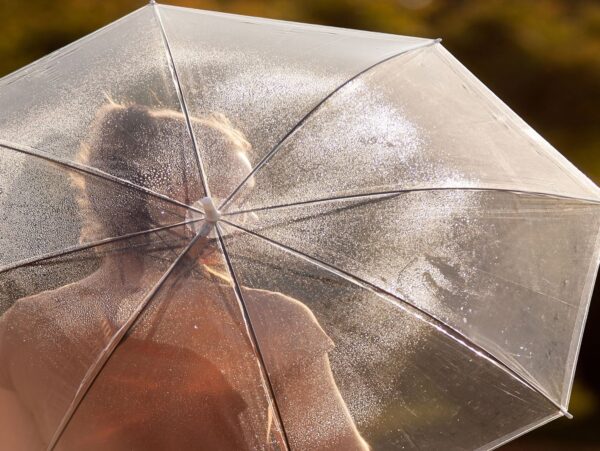 PARASOL PRZEZROCZYSTY 72cm - biały