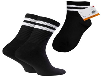 SKARPETY SPORTOWE WYSOKIE 3 PARY 39-44 - czarny