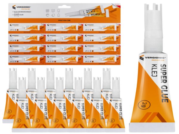 VERGIONIC KLEJ SZYBKOSCHNĄCY 12x 2g