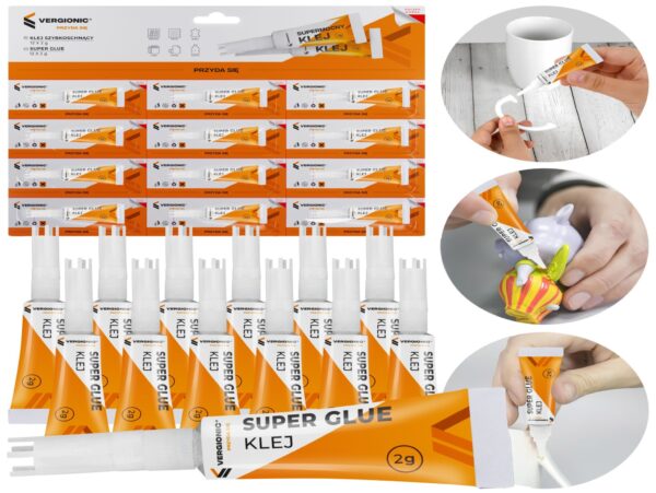 VERGIONIC KLEJ SZYBKOSCHNĄCY 12x 2g