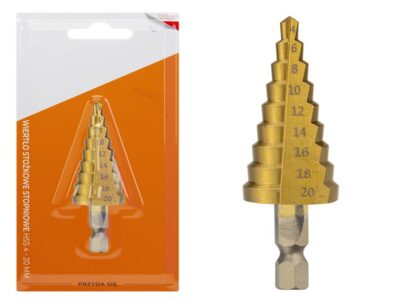 WIERTŁO STOŻKOWE STOPNIOWE HSS 4-20mm