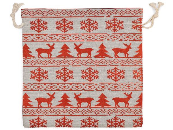 WOREK NA UPOMINEK PREZENT JUTOWY 18x13cm - renifer