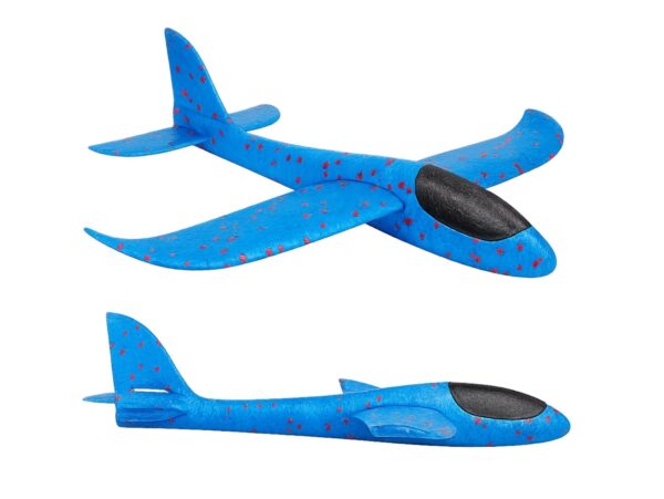 AMOLOT ZABAWKA STYROPIANOWY SZYBOWIEC RZUTKA 47 CM - niebieski