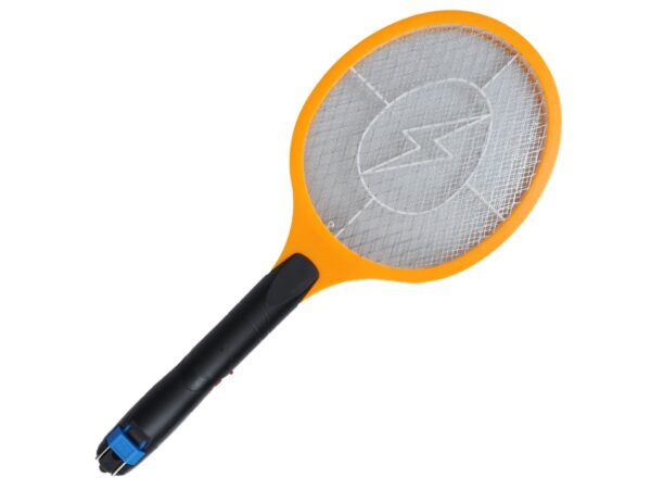 ŁAPKA NA MUCHY ELEKTRYCZNA NA AKUMULATOR DO GNIAZDKA - pomarańczowy