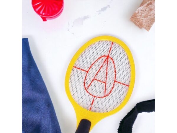 ŁAPKA NA MUCHY ELEKTRYCZNA NA BATERIE - żółty