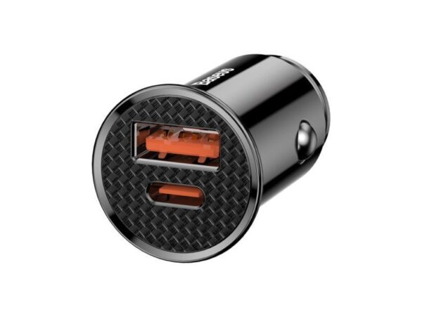 BASEUS ŁADOWARKA SAMOCHODOWA USB-A TYPE-C USB-C PD 30W QC 3.0 SCP 5A
