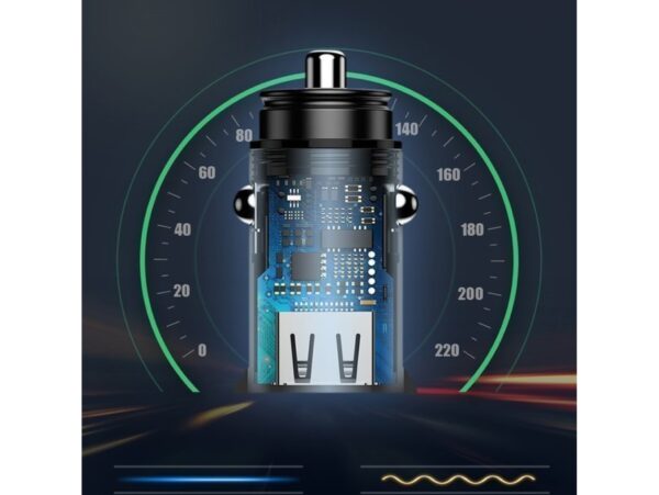 BASEUS ŁADOWARKA SAMOCHODOWA USB-A TYPE-C USB-C PD 30W QC 3.0 SCP 5A