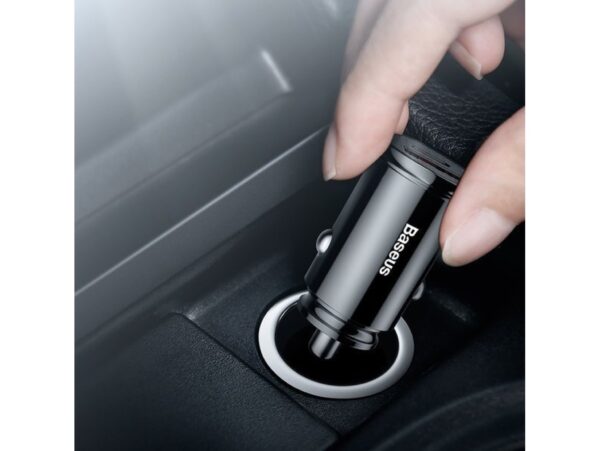 BASEUS ŁADOWARKA SAMOCHODOWA USB-A TYPE-C USB-C PD 30W QC 3.0 SCP 5A