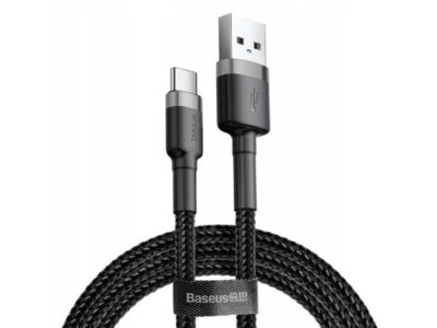 BASEUS NYLONOWY KABEL USB TYPE-C USB-C QUICK CHARGE 3.0 3A 100CM 379 UNIWERSLANY CATKLF-BG1