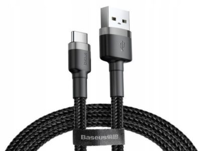 BASEUS NYLONOWY KABEL USB - USB-C TYPE-C QUICK CHARGE 3.0 50CM 3A 240 UNIWERSALNY - CATKLF-AG1