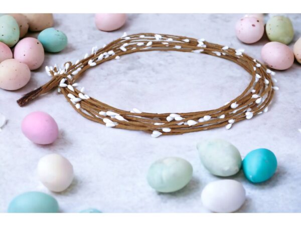 BAZIE SZTUCZNE GAŁĄZKA 65CM 10SZT - biały