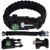 BRANSOLETKA SURVIVAL Z AKCESORIAMI - czarny