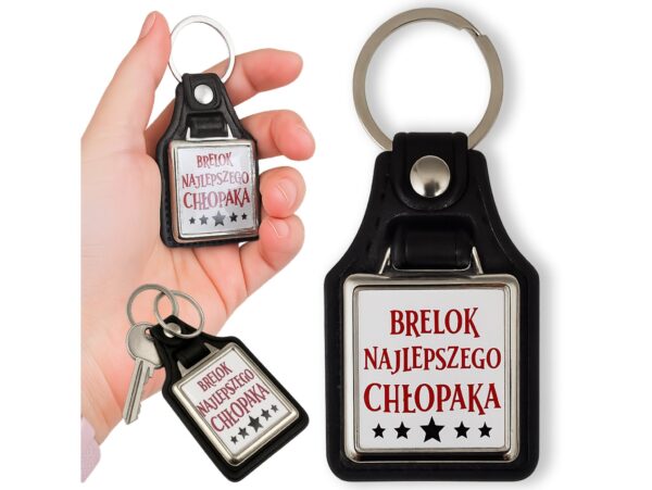 BRELOK DLA CHŁOPAKA - brelok najlepszego chłopaka kwadrtowy